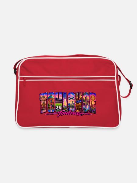 Toulouse - Retro Tasche - Rot/Weiß