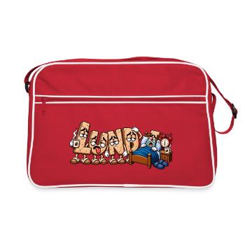Montag. - Retro Tasche - Rot/Weiß - Vorne