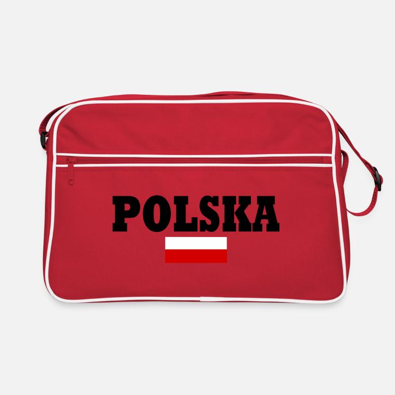 Polska - Retro Tasche - Rot/Weiß