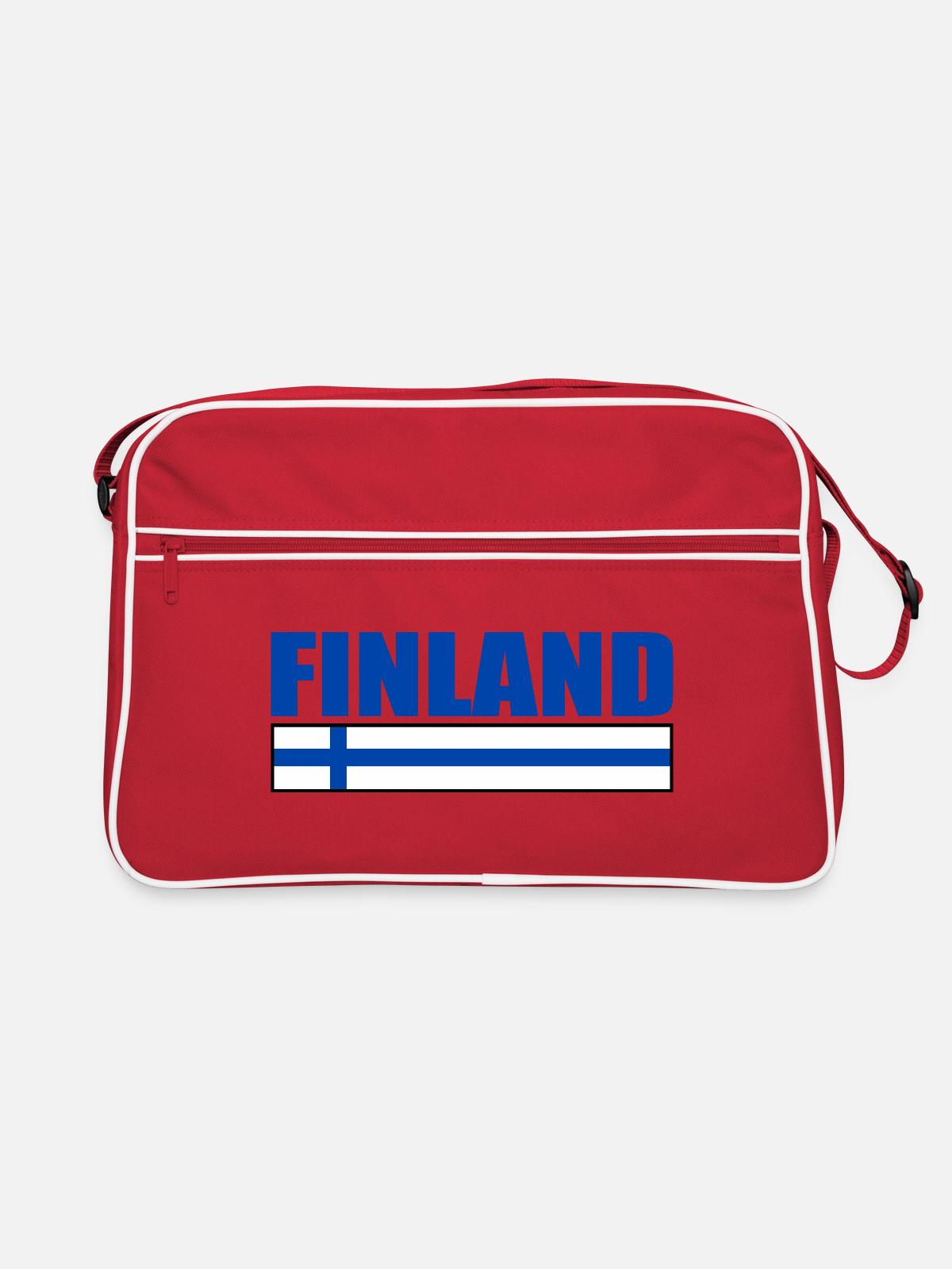 Finlande - Sac Retro - rouge/blanc - Devant
