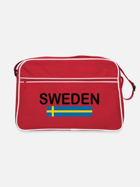 Suède - Sac Retro - rouge/blanc - Devant