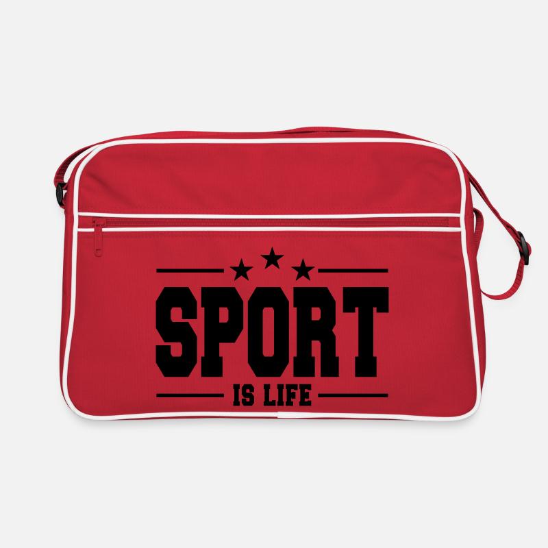 Sport ist Leben - Retro Tasche - Rot/Weiß
