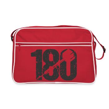 DART DARTS 180 ONEHUNDREDANDÉJOUREUR DE FLÉCHETTES RAPIDE - Sac Retro - rouge/blanc - Devant