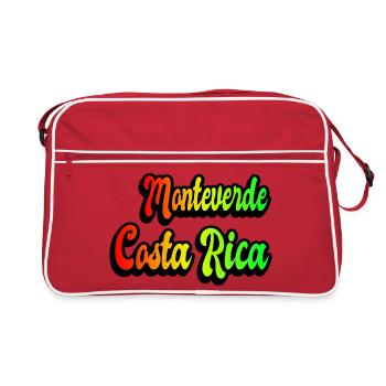 Motif arc-en-ciel de Monteverde au Costa Rica - Sac Retro - rouge/blanc - Devant