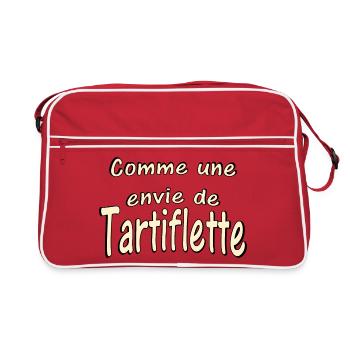 Comme une envie de Tartiflette - Sac Retro - rouge/blanc - Devant