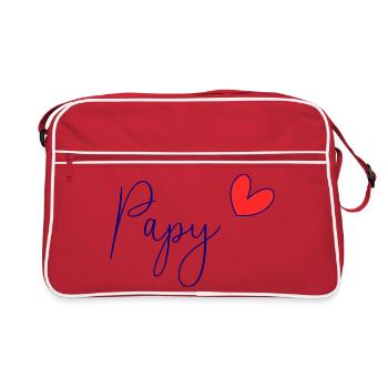 GRANDPA. DAD. FATHER'S DAY. HAPPY FATHER'S DAY - Retro Bag - red/white - Front