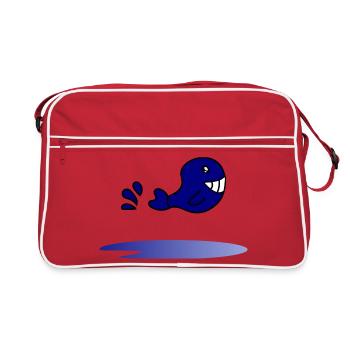 HOLIDAY. HAPPY HOLIDAYS. MISTRESS. MASTER. TEACHER - Retro Bag - red/white - Front