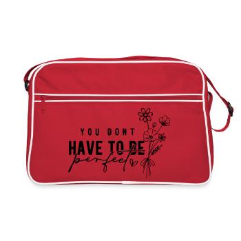 Vous n’avez pas besoin d’être parfait – l’acceptation - Sac Retro - rouge/blanc - Devant