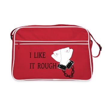 I Like it Rough - Retro Bag - red/white - Front