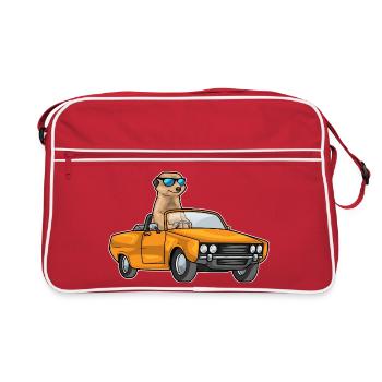 Meerkat Car - Retro Bag - red/white - Front