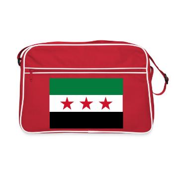 Drapeau étoile vert blanc noir - Sac Retro - rouge/blanc - Devant