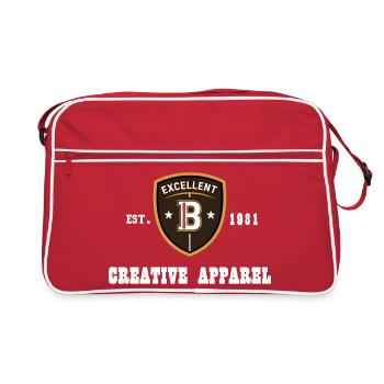 CREATIVE APPAREL Vintage 1981 - Sac Retro - rouge/blanc - Devant