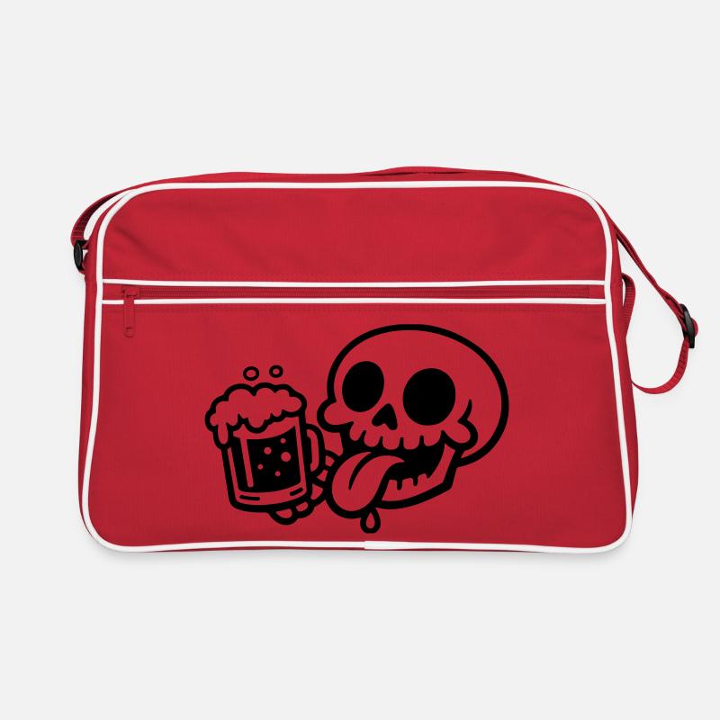 Verre de bière squelette drôle Sac Retro