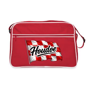 Brabant-Flagge mit Houdoe schwenken - Retro Tasche - Rot/Weiß - Vorne