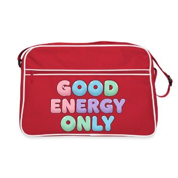 Bonus énergie Juste Positive Vibes Sticker - Sac Retro - rouge/blanc - Devant