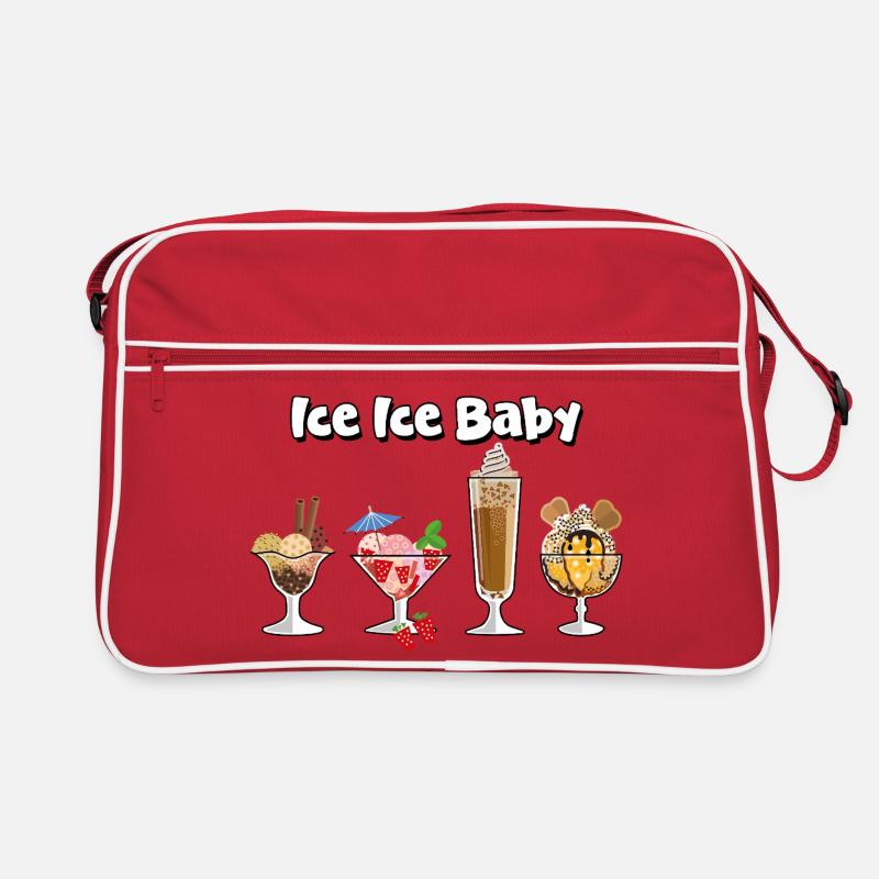 Eisbecher, Eisdessert Retro Tasche