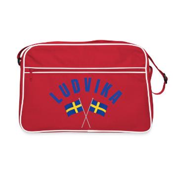 Drapeaux de Ludvika Suède - Sac Retro - rouge/blanc - Devant
