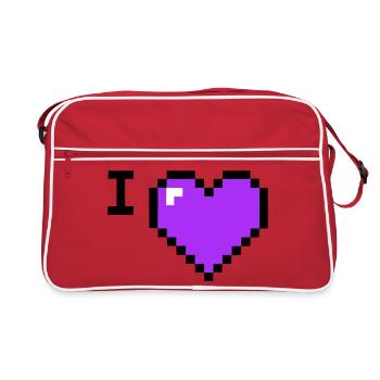 Texte provisoire de Cœur J’adore - Sac Retro - rouge/blanc - Devant