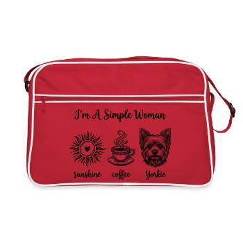 Simple Woman Yorkie Lovers - Retro Bag - red/white - Front