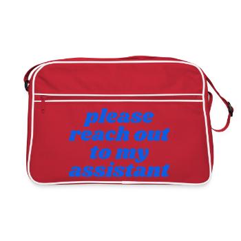 Merci de contacter mon assistant - Sac Retro - rouge/blanc - Devant