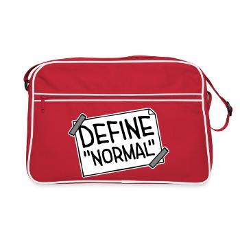 Définir le graphique sarcastique drôle normal - Sac Retro - rouge/blanc - Devant