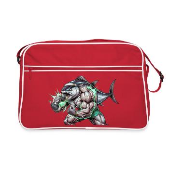 Muscular tuna - Retro Bag - red/white - Front