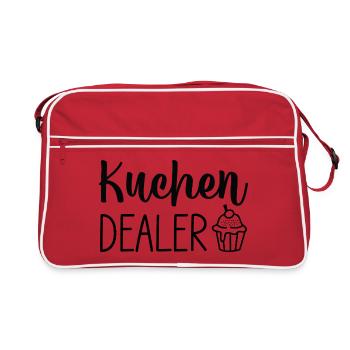 Kuchen Cupcake Script Logo - Retro Bag - red/white - Front