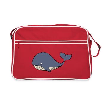 Baleine Bleue Baleine Enfants - Sac Retro - rouge/blanc - Devant