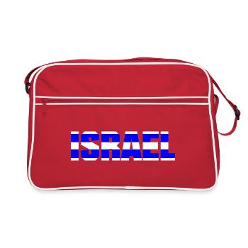Lettrage d’Israël dans le design du drapeau - Sac Retro - rouge/blanc - Devant