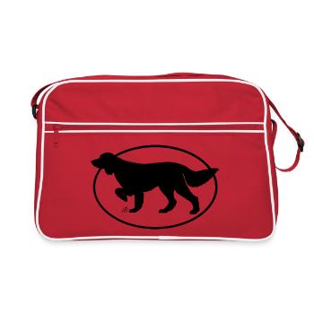 Cheveux longs allemands - Sac Retro - rouge/blanc - Devant
