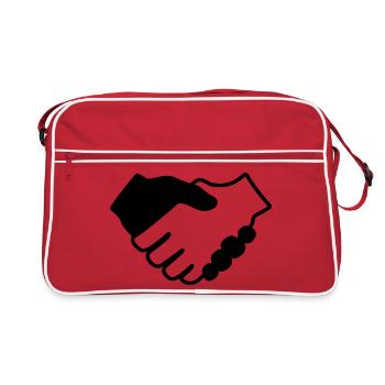 Mains en noir et blanc - Sac Retro - rouge/blanc - Devant