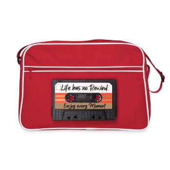 Kassette Retro Lebensmoment - Retro Tasche - Rot/Weiß - Vorne