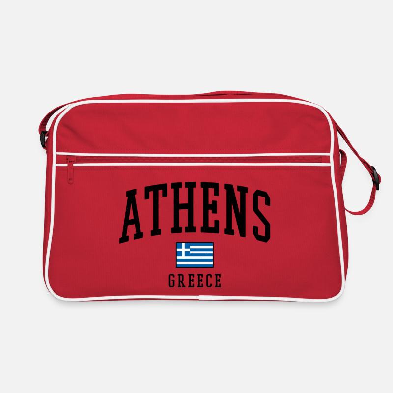 Motif du drapeau d’Athènes en Grèce graphique Sac Retro