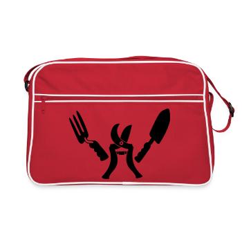 Gartengärtner bereit - Retro Tasche - Rot/Weiß - Vorne