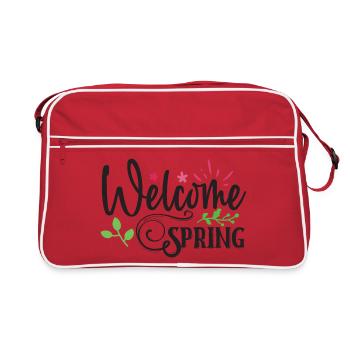 Welcome Spring - Retro Bag - red/white - Front