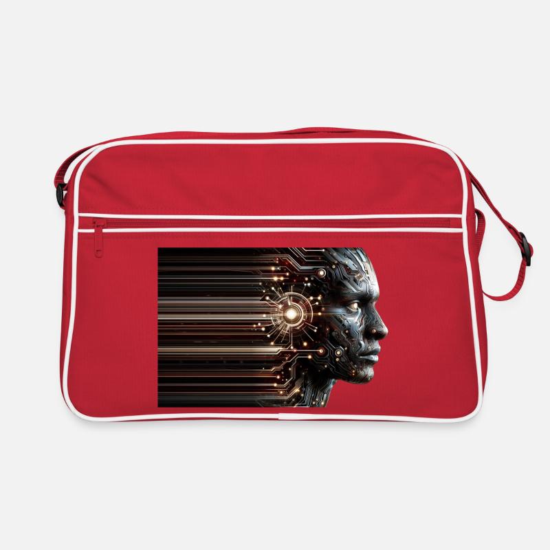 Digitaler Geist Cyborg Design Retro Tasche