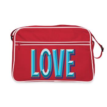 LOVE 3D cutout - Retro Bag - red/white - Front