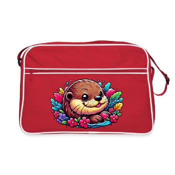 Loutre - Sac Retro - rouge/blanc - Devant