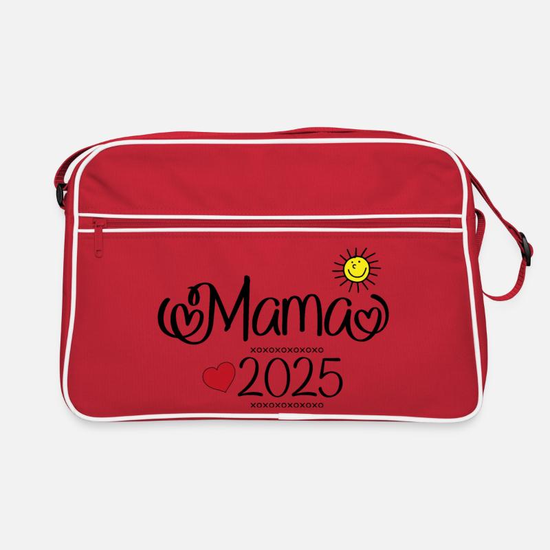 mama 2025 - Retro Tasche - Rot/Weiß