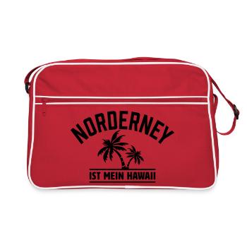 Norderney est mon Hawaï - Sac Retro - rouge/blanc - Devant
