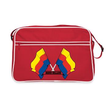 Deux drapeaux texte HOLLANDE-SEPTENTRIONALE - Sac Retro - rouge/blanc - Devant