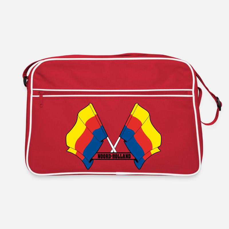 Two flags text NORTH HOLLAND Retro Bag