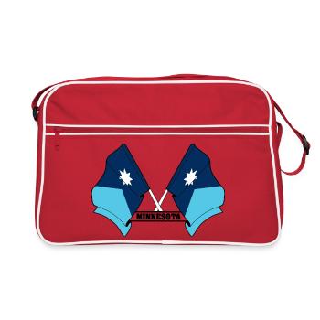 Two flags text MINNESOTA - Retro Bag - red/white - Front