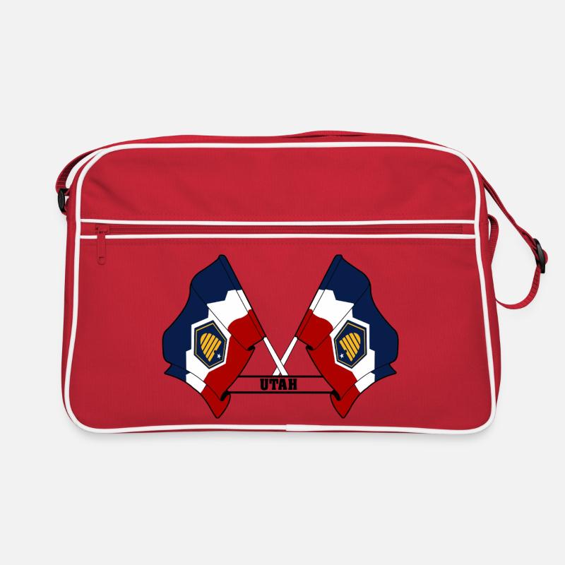 Texte à deux drapeaux UTAH Sac Retro
