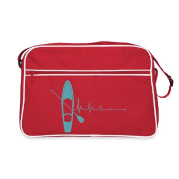 Planche à impulsions et pagaie - Sac Retro - rouge/blanc - Devant