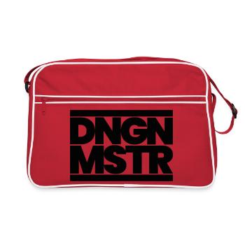 DNGN MSTR – RPG Game Master Minimal Design -Black - Retro Tasche - Rot/Weiß - Vorne