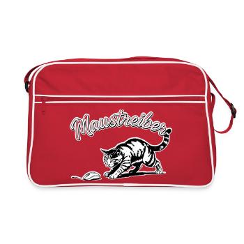 Jeu de mots du pilote de souris pour les nerds et les geeks - Sac Retro - rouge/blanc - Devant