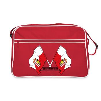 Upper Austria Flags with Name - Retro Bag - red/white - Front