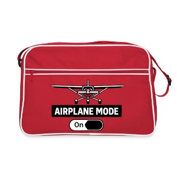 Flugmodus An Airplane Mode On Pilot - Retro Bag - red/white - Front