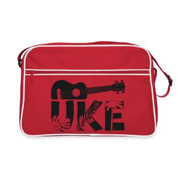 Hawaiian Ukulele Uke Uke - Retro Bag - red/white - Front